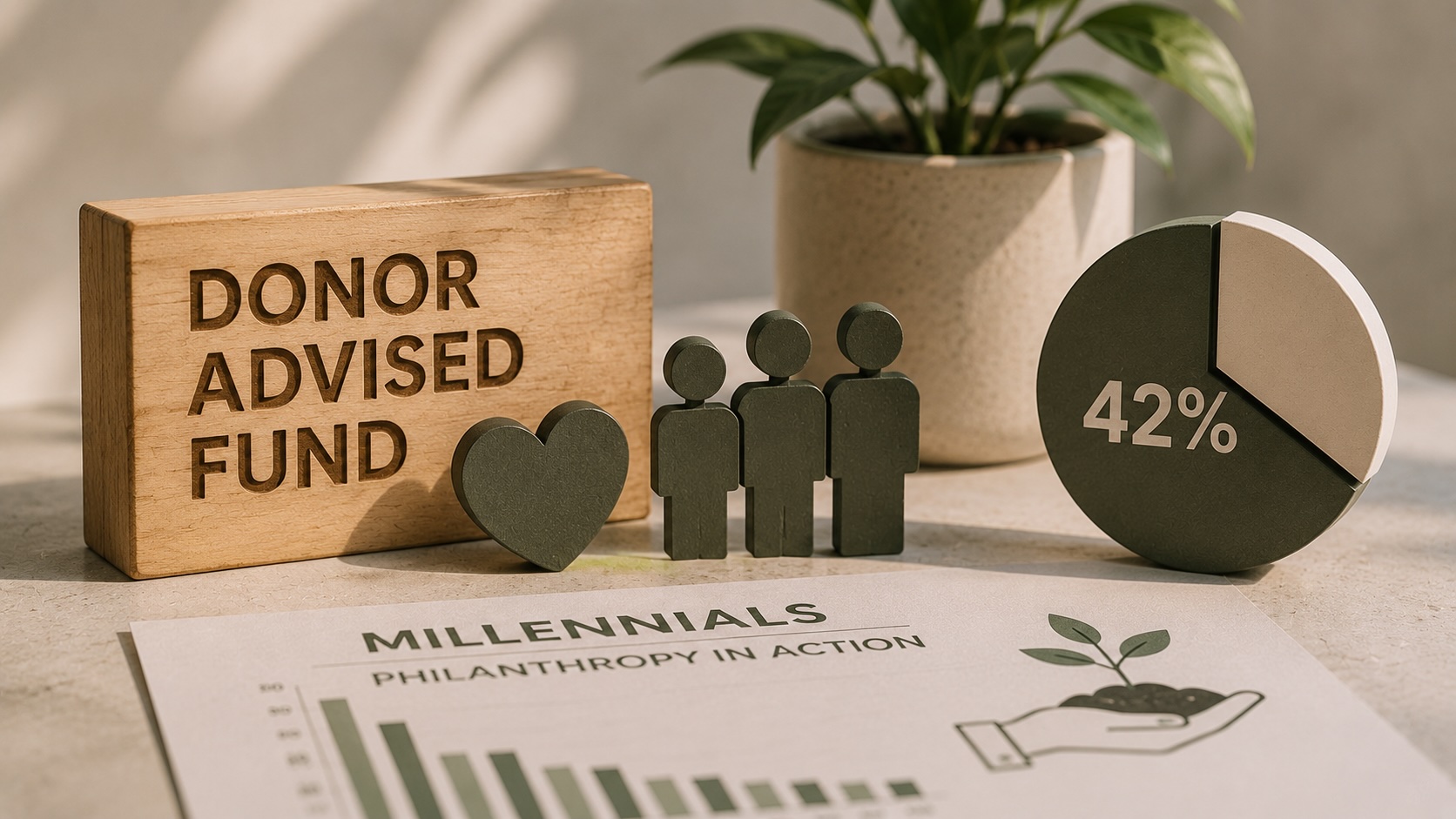42% of donating millennials used donor-advised funds