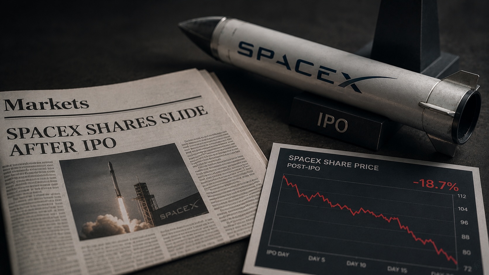 Musk loses $350 Billion as SpaceX shares slide