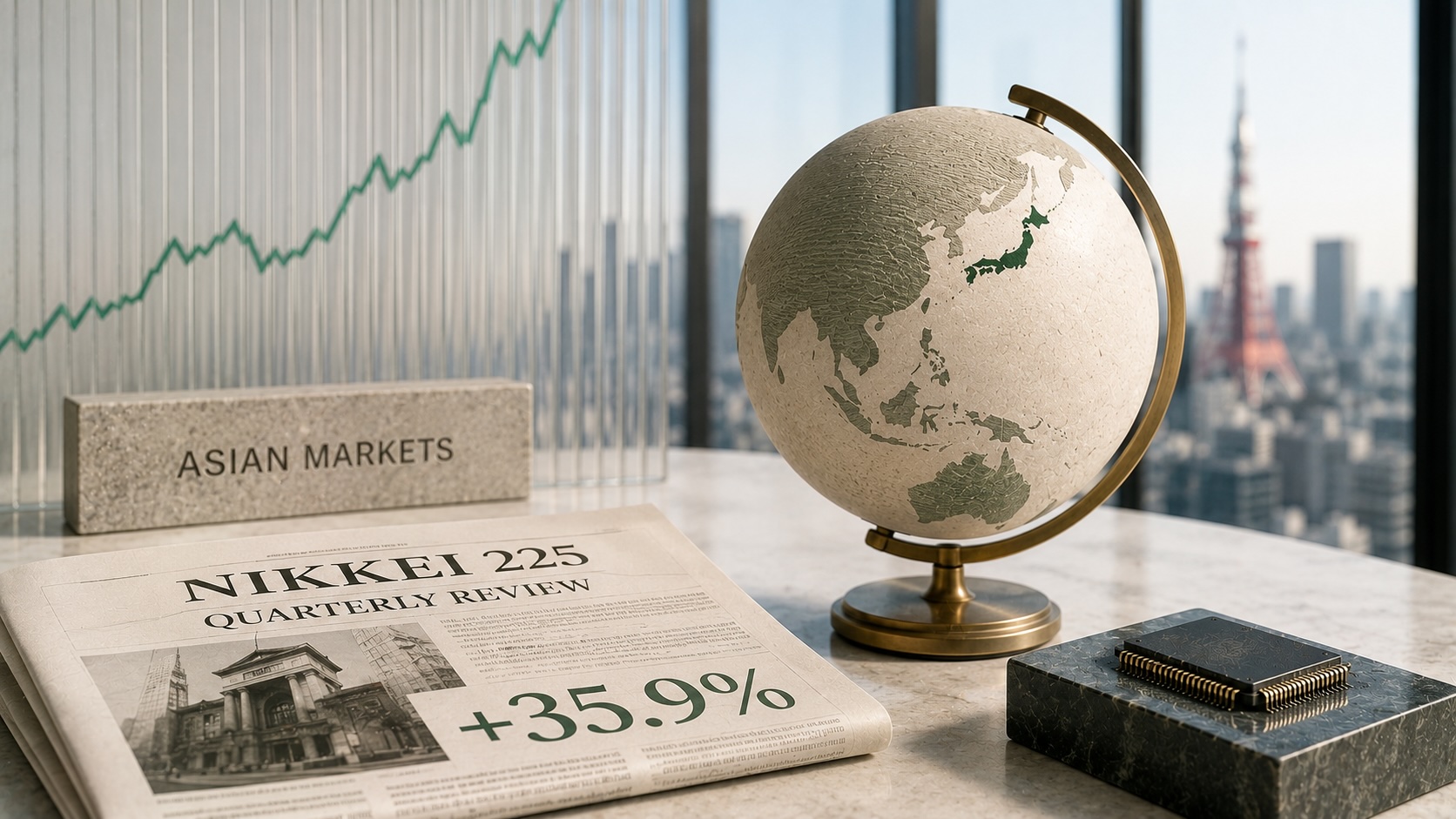 Nikkei’s 36% Quarter Tests Asian Markets